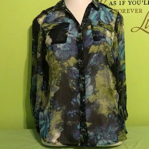 Floral Sheer Blouse